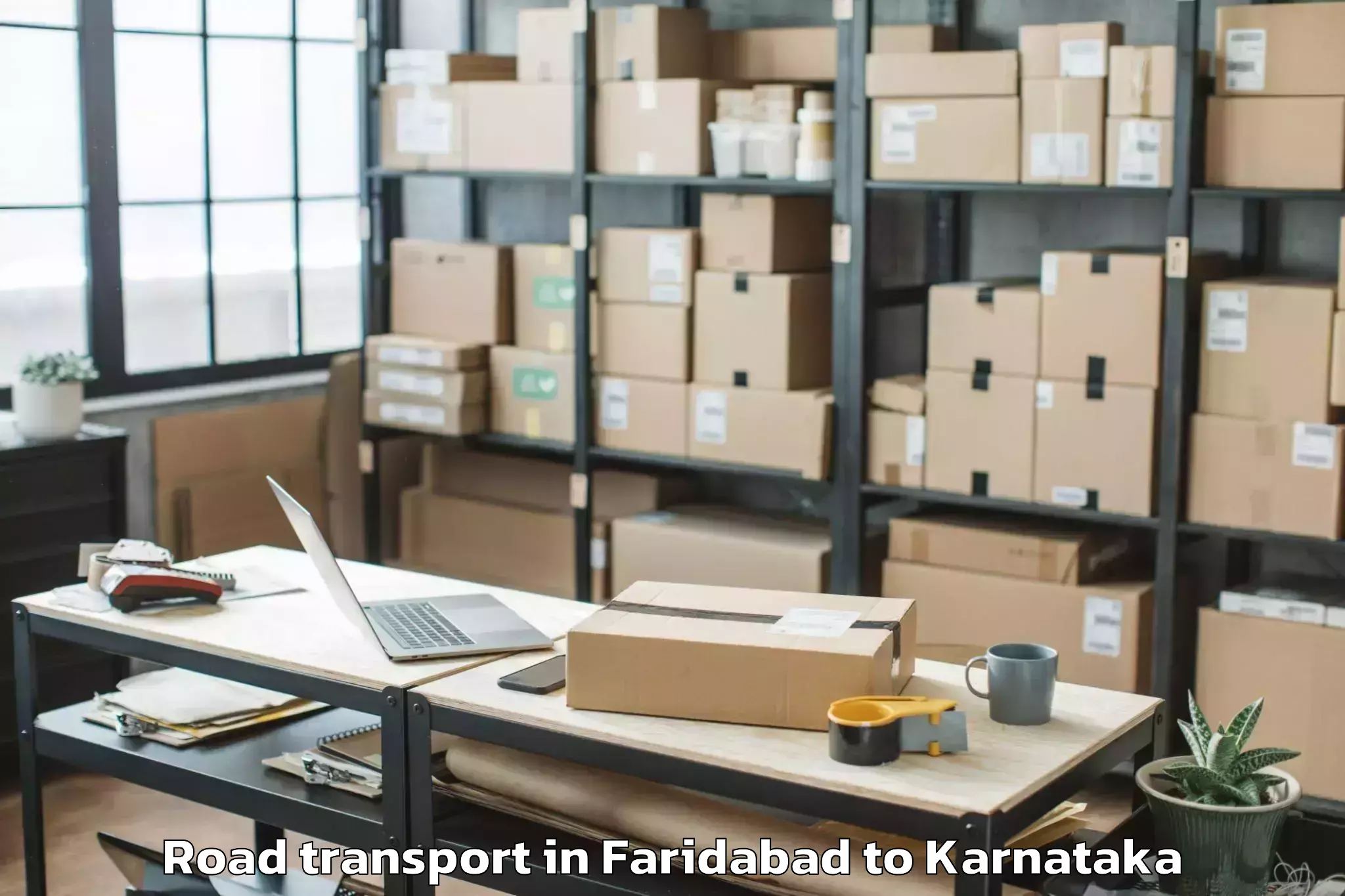 Top Faridabad to Konnur Road Transport Available